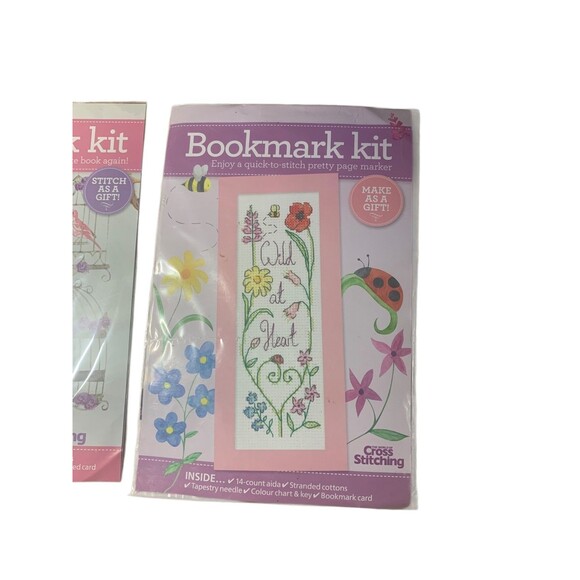 The World of Cross Stitching Cross stitch Bookmark Making Kit Lot of 3 Crafty - Picture 3 of 4